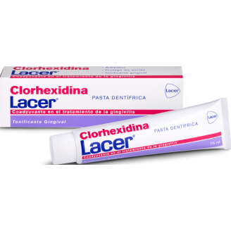 Lacer pasta dentífrica con clorhexidina para afecciones bucales
