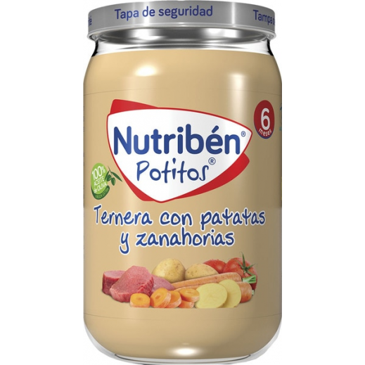 POTITO NUTRIBÉN TERNERA CON PATATAS Y ZANAHORIAS 235 G.