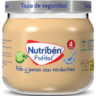 POTITO NUTRIBÉN POLLO Y JAMÓN CON VERDURITAS 120 GR