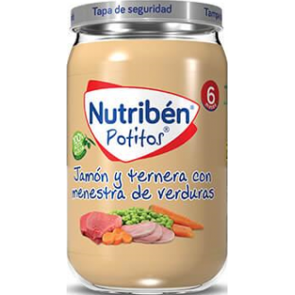 POTITO NUTRIBÉN JAMÓN Y TERNERA CON MENESTRA DE VERDURAS.
