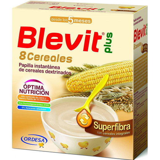 Blevit Plus 8 Cereales - Papilla de Cereales para Bebé con Harina