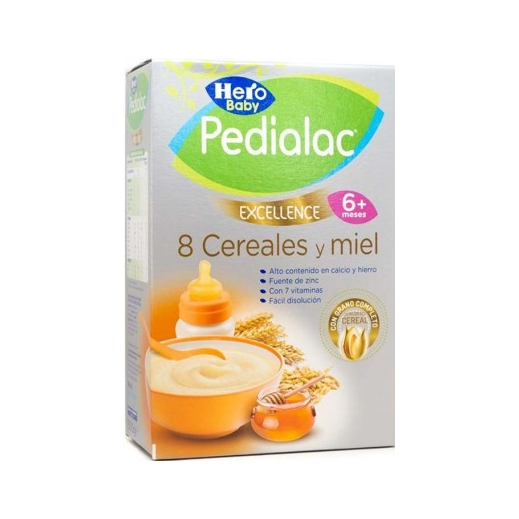 Hero Baby Pedialac 8 Cereales Con Miel 0% Azucares 340Gr