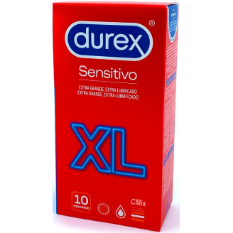 Preservativos Durex sensitivo XL. Diez unidades.
