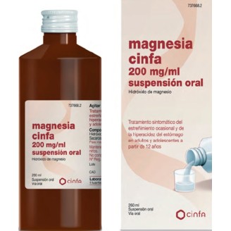 magnesia suspensión oral para el estreñimiento ocasional y la acidez de estómago