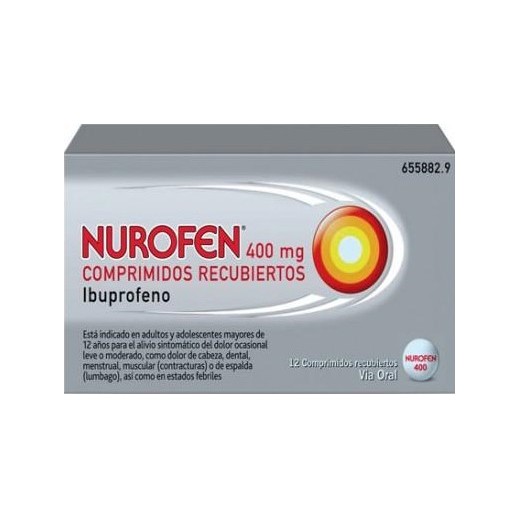 Comprimidos de 400 mg de ibuprofeno