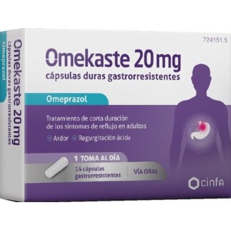 14 cápsulas de omeprazol 20 mg