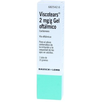 Viscotears 2 mg/g gel oftálmico 10 g para sequedad e irritación ocular.