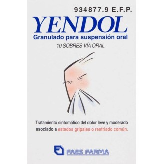 Yendol sobres para síntomas gripales