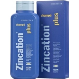Champú Zincation Plus para afecciones capilares como picor, dermatitis seborreica, caspa, etc. Con brea de hulla y zinc.