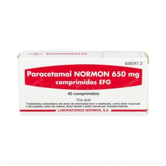 PARACETAMOL NORMON EFG 650...