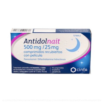 ANTIDOL NOCHE 500 mg/25 mg...