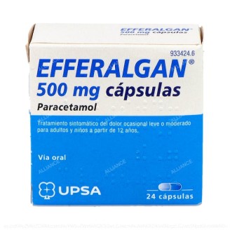 EFFERALGAN 500 mg 24 CAPSULAS